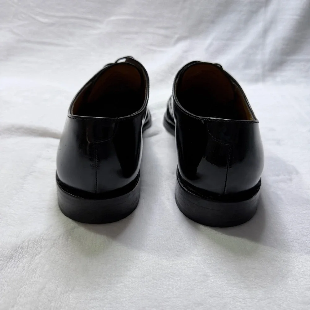 Cole‎ Haan Cap Toe Oxford Dress Shoes Black Polished Leather Lace Up Mens 11.5
